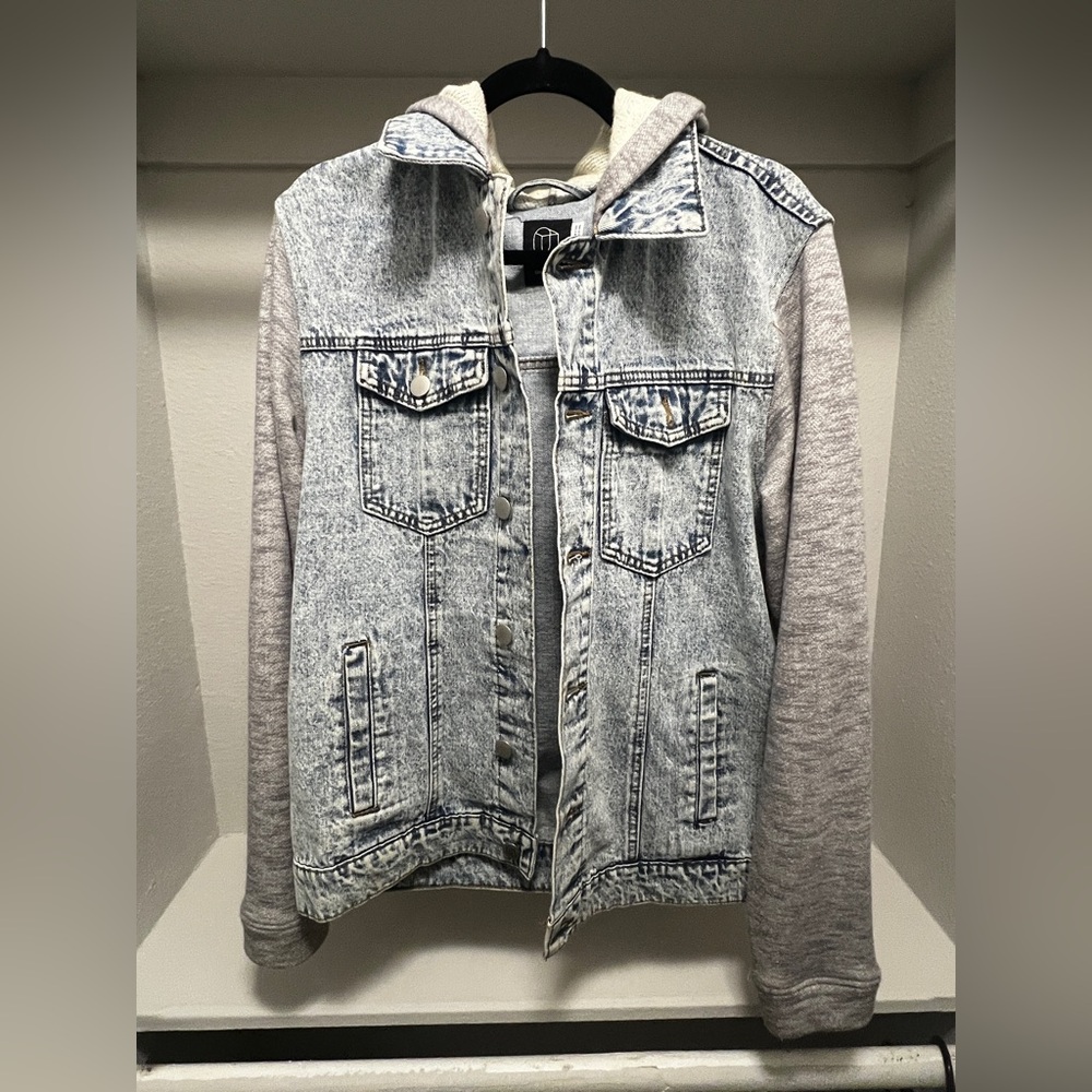 Target: Denim Jacket hoodie. Size M.